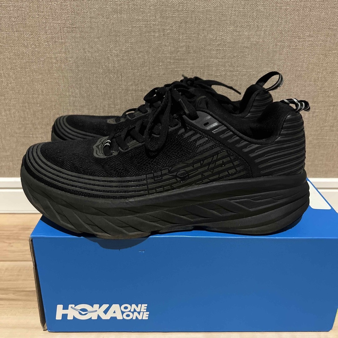 HOKA ONE ONE(ホカオネオネ)の美品  ホカオネオネ　ボンダイ6  27.5 ブラック メンズの靴/シューズ(スニーカー)の商品写真