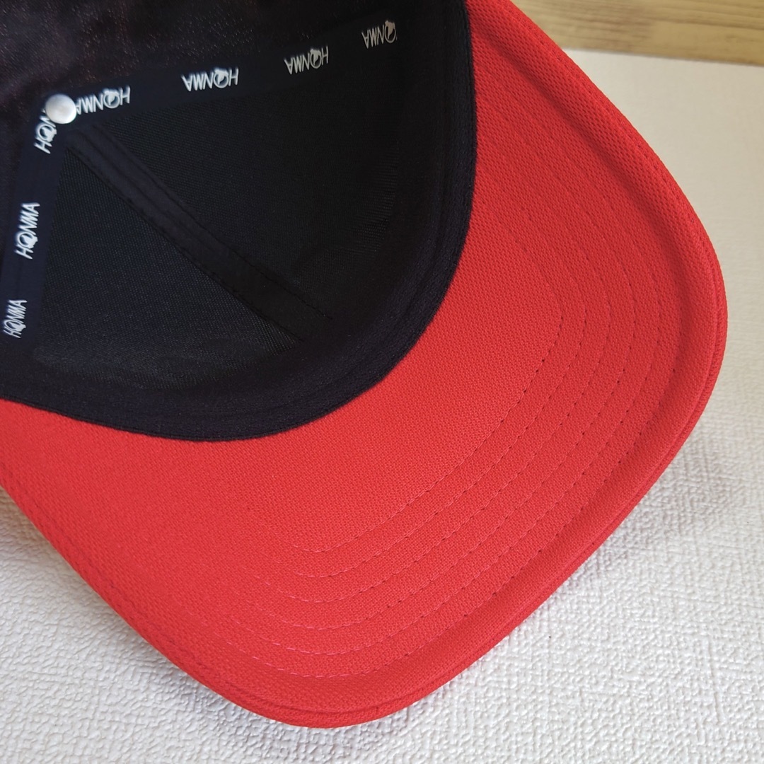 本間ゴルフ(ホンマゴルフ)のホンマゴルフ キャップ 美品 メンズ 帽子 シームレス 大きめ サンバイザー スポーツ/アウトドアのゴルフ(ウエア)の商品写真