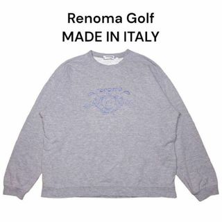 レノマ(RENOMA)のイタリア製　ビッグロゴ刺繍　Renoma Golf　薄手　スウェットトレーナー(スウェット)