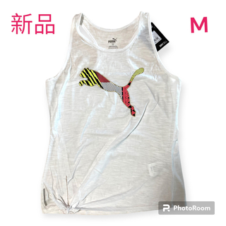 プーマ(PUMA)の新品　プーマ　タンクトップ　白　レディース　M(Tシャツ(半袖/袖なし))