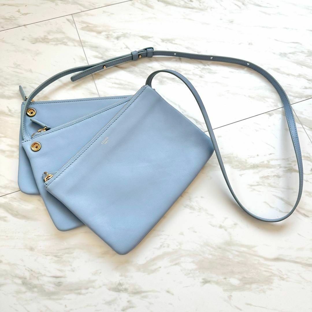 CELINE セリーヌ トリオ スモール ショルダーバッグ オールドセリーヌ-
