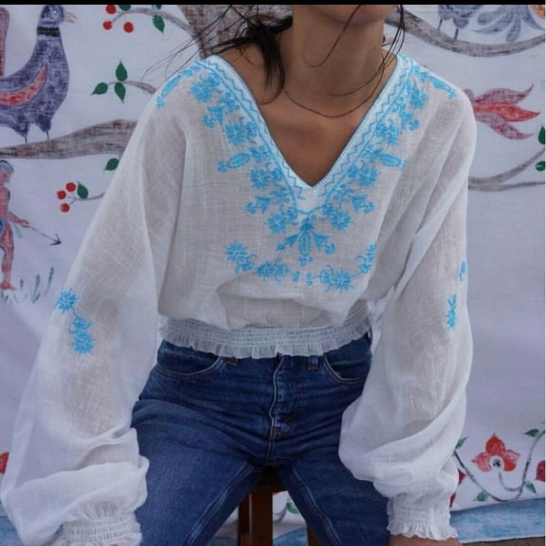 nowos 刺繍 ブラウス - シャツ/ブラウス(長袖/七分)