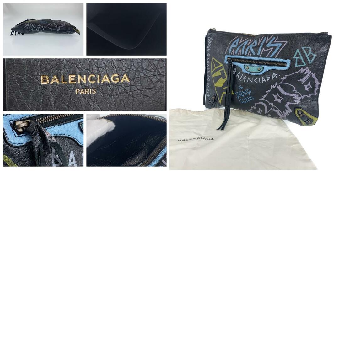 Balenciaga(バレンシアガ)のBALENCIAGA バレンシアガ グラフィティ クラッチ グラフィック ノアール マルチカラー ゴールド金具 レザー /コットン クラッチバッグ セカンドバッグ レディース 403362 【中古】 レディースのバッグ(クラッチバッグ)の商品写真