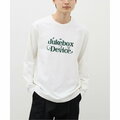 【ホワイト A】オーガニックコットン ロゴ ロングスリーブTシャツ