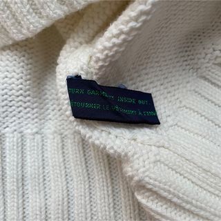 古着 90s POLO Ralph Lauren コットン クルーネック 白