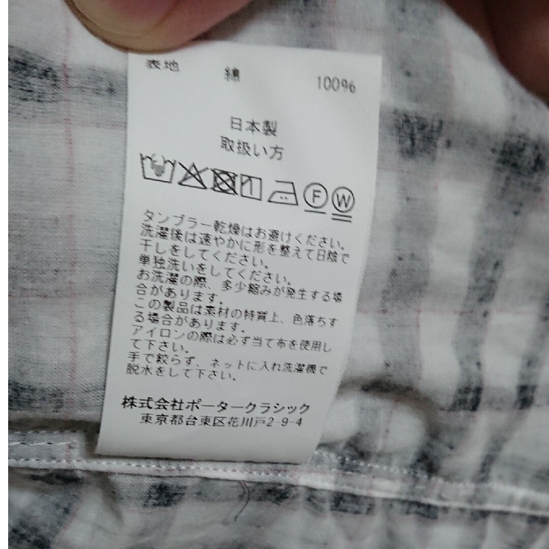 ポータークラシック ロールアップ水彩ギンガムシャツ メンズのトップス(シャツ)の商品写真