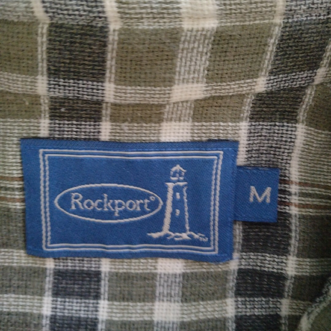 ROCKPORT(ロックポート)の割引最安値 半袖チェックシャツ ロックポート アメリカサイズ M グリーン メンズのトップス(シャツ)の商品写真