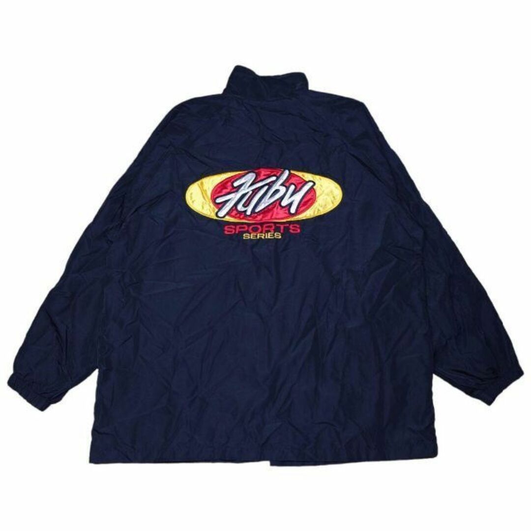 90s FUBU　ビッグロゴ刺繍　サイドライン　ナイロンジャケット　フブ