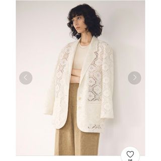 トゥデイフル(TODAYFUL)のTODAYFUL Lace Over Jacket ホワイト36(テーラードジャケット)