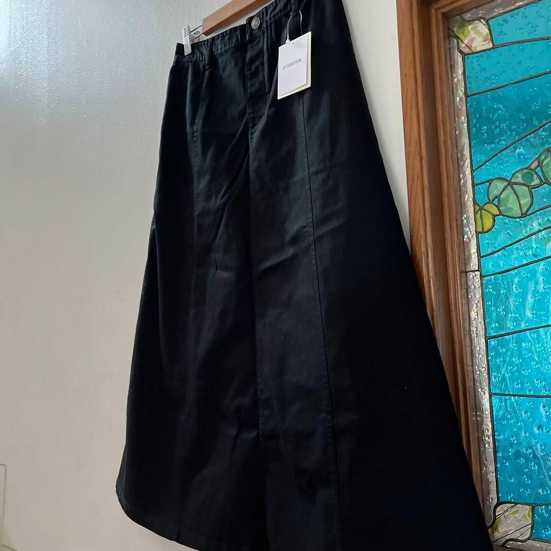 Lorenzo righi コットンロングスカート　シンプル　黒　M レディースのスカート(ロングスカート)の商品写真
