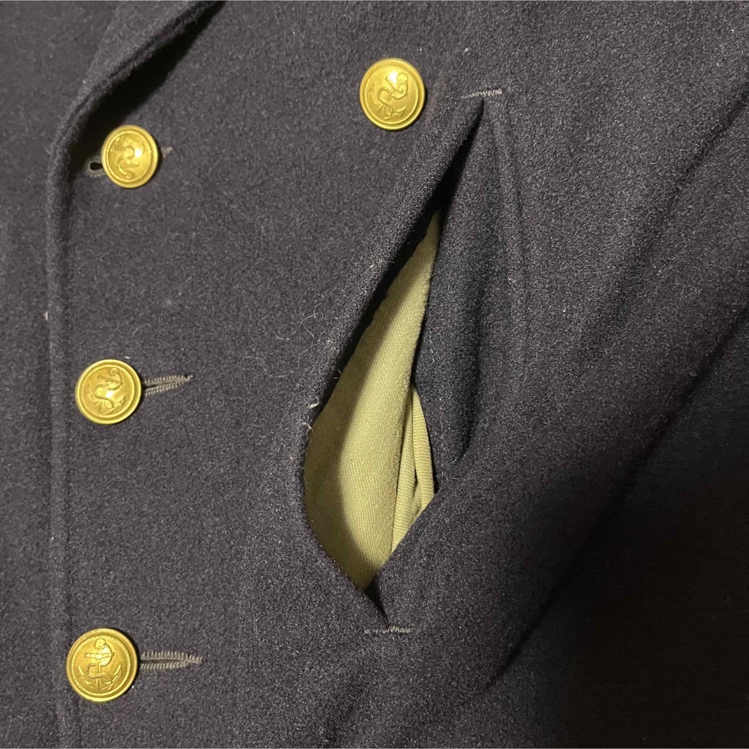 MILITARY(ミリタリー)の【FRENCH NAVY】フランス海軍 70’sメルトンウール ピーコート メンズのジャケット/アウター(ピーコート)の商品写真