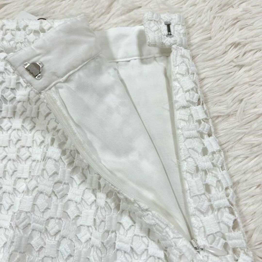 【新品】デミルクス ビームス スクエアレーススカート ホワイト サイズ36 2