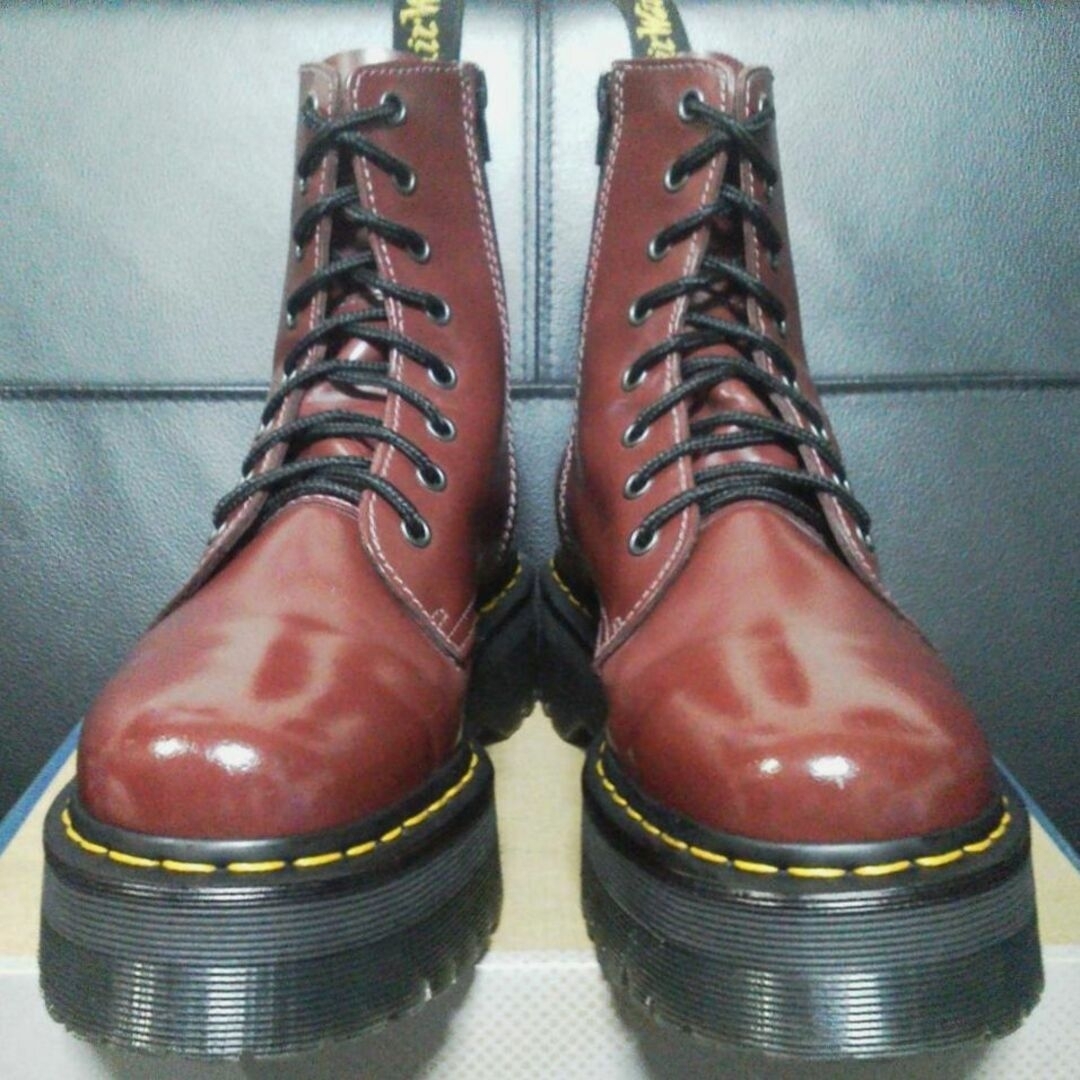 【激レア】Dr.Martens JADON UK6 赤 厚底 8ホール 男女可