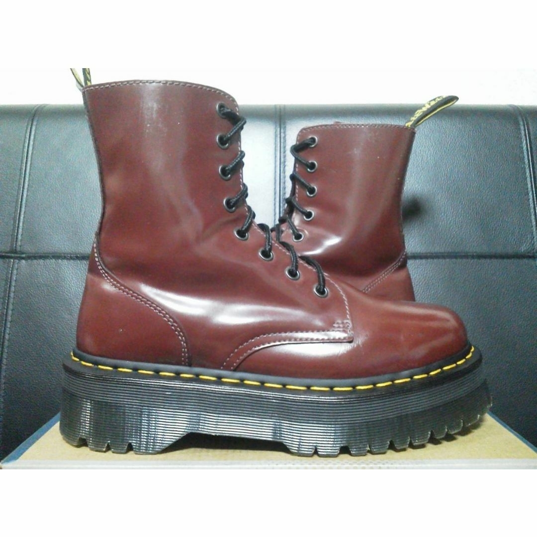 激レア】Dr.Martens JADON UK6 赤 厚底 8ホール 男女可-