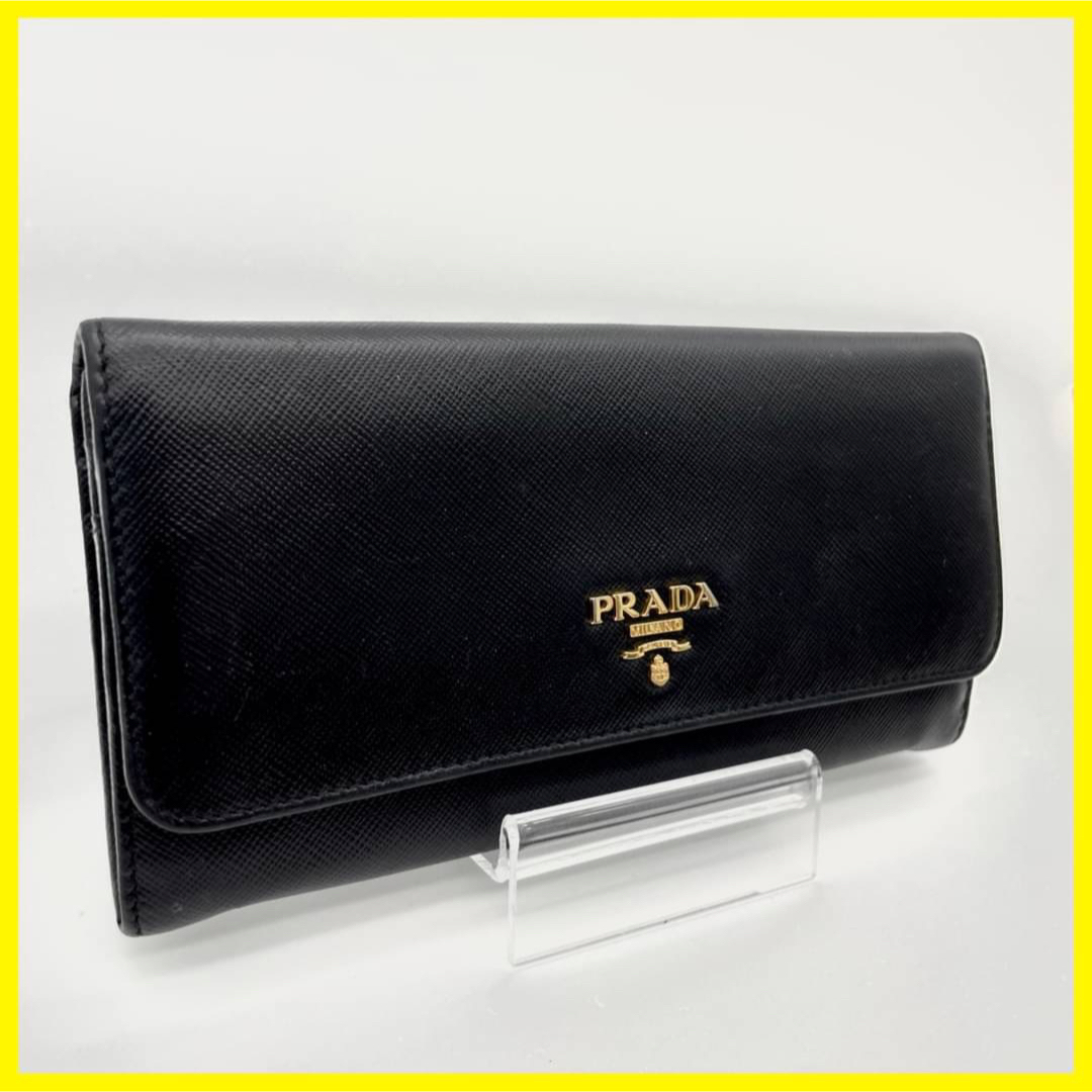 PRADA プラダ サフィアーノ レザー 本革 財布 ブラック 黒 | www