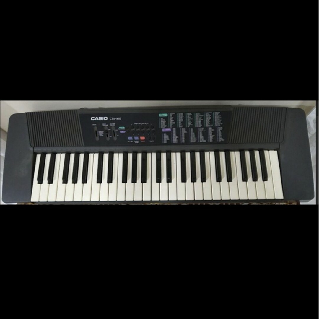 CASIO(カシオ)のCASIO CTK-100キーボード 説明書、譜面台、ACアダプター付 楽器の鍵盤楽器(電子ピアノ)の商品写真