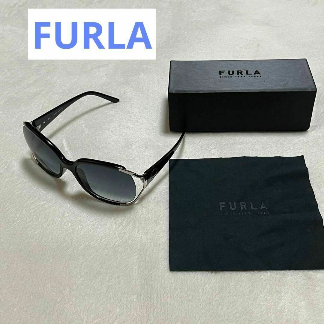 Furla(フルラ)の【極美品】フルラ　FURLA サングラス　メガネ　ケース付き　黒　ブラック　匿名 メンズのファッション小物(サングラス/メガネ)の商品写真