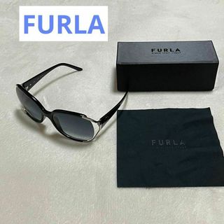 フルラ(Furla)の【極美品】フルラ　FURLA サングラス　メガネ　ケース付き　黒　ブラック　匿名(サングラス/メガネ)