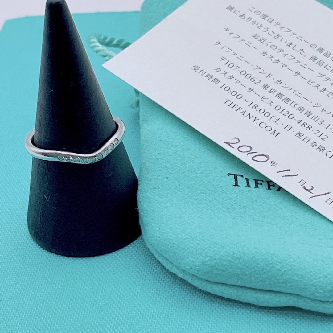 Tiffany & Co. - 【美品】ティファニー ダイヤ 9P pt950 カーブド ...