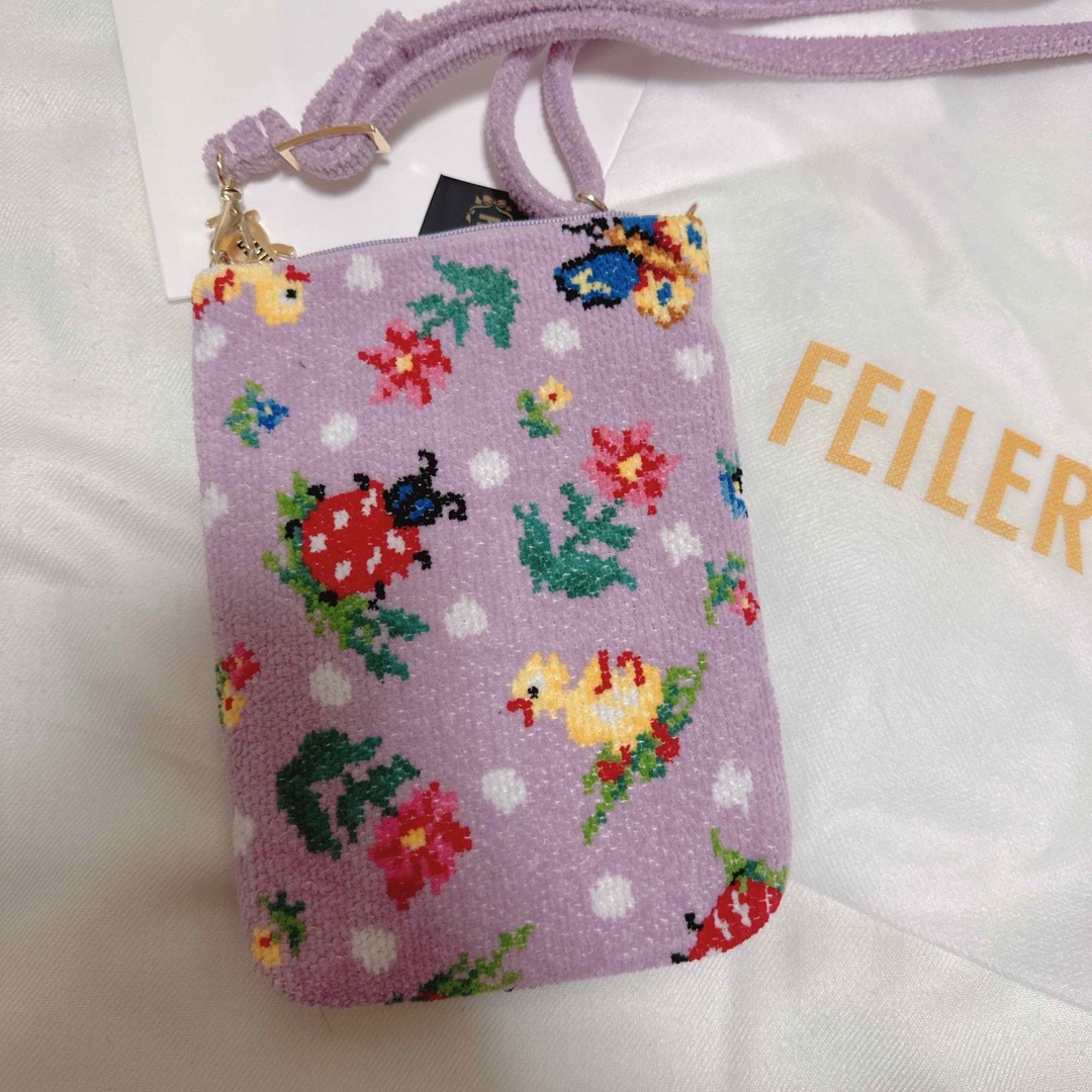 FEILER(フェイラー)のFEILER ハイジドット スマホショルダー 旗艦店限定 ペールパープル レディースのバッグ(ショルダーバッグ)の商品写真