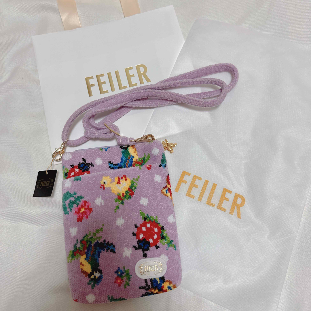 FEILER(フェイラー)のFEILER ハイジドット スマホショルダー 旗艦店限定 ペールパープル レディースのバッグ(ショルダーバッグ)の商品写真