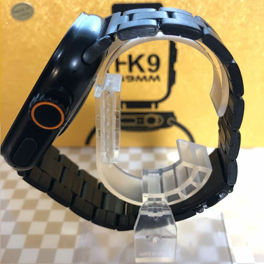 HK9 ULTRA ブラック スマートウォッチ 通話機能 血圧 健康管理 運動