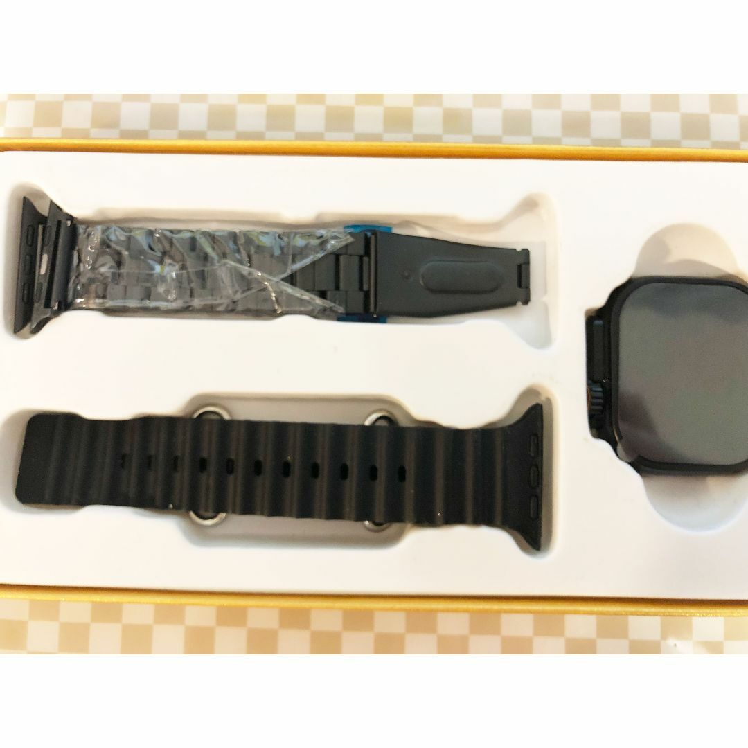 HK9 ULTRA ブラック スマートウォッチ 通話機能 血圧 健康管理 運動