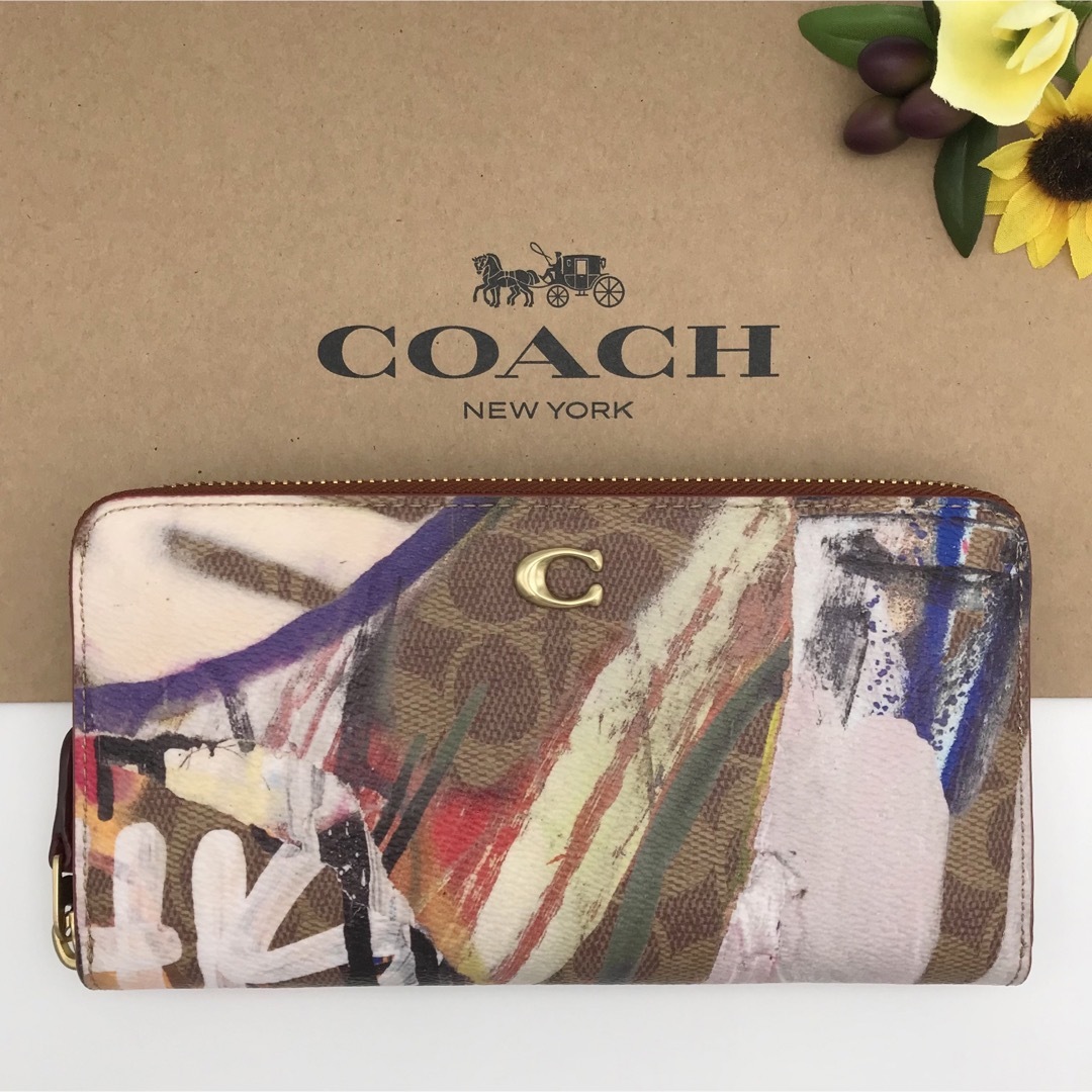 COACH コラボ 長財布 ☆大人気☆ アコーディオン ジップ ウォレット