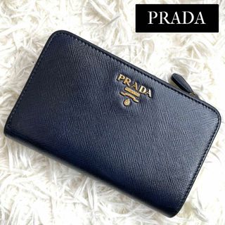 プラダ サフィアーノ 財布(レディース)(ブルー・ネイビー/青色系)の
