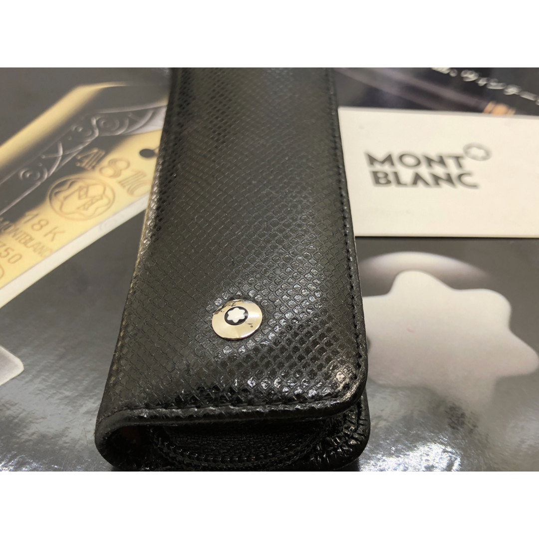 Mont Blancペンケース2本黒BLACK未使用-