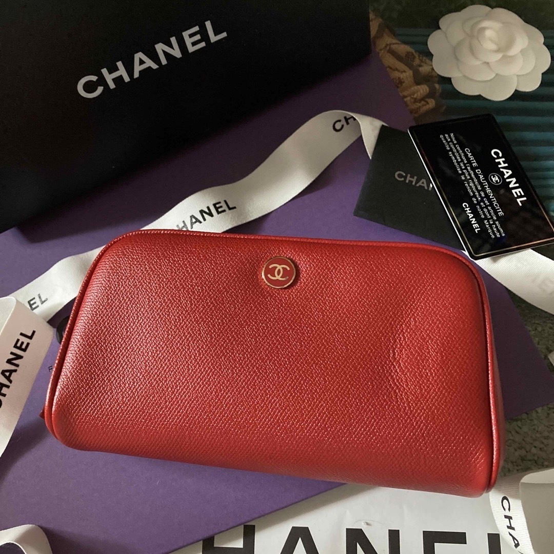 超美品☆CHANEL☆ポーチ☆ボタン☆