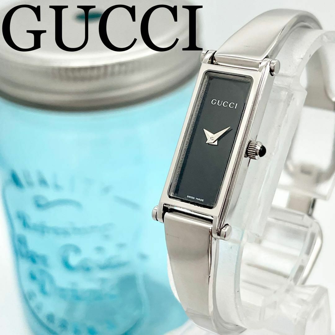 Gucci - 585 GUCCI グッチ時計 レディース腕時計 バングル ブラック 