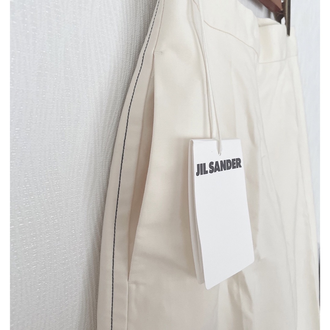 【新品】JIL SANDER ジルサンダー　ハイウエスト パンツ アイボリー