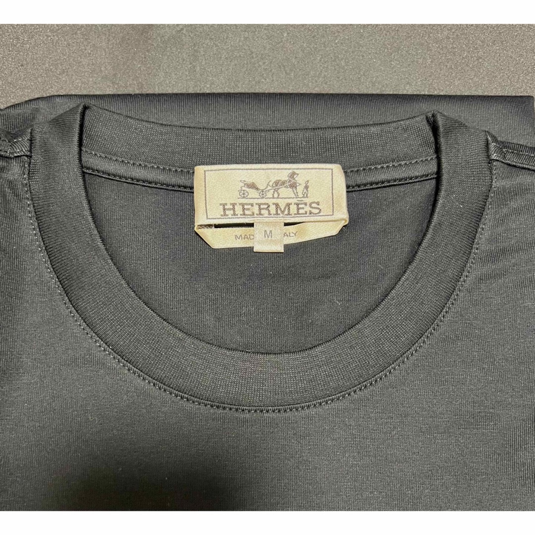 新品未使用 エルメス HERMES Tシャツ サドルステッチ ブラック
