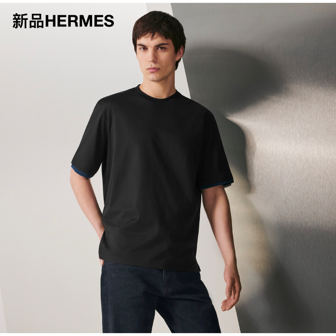 新品未使用 エルメス HERMES Tシャツ サドルステッチ ブラック | フリマアプリ ラクマ