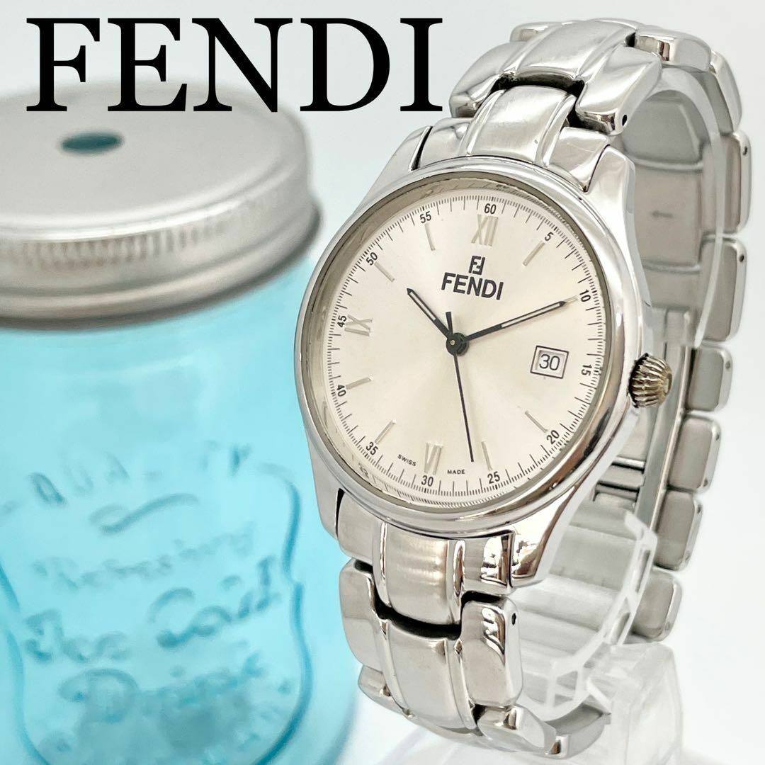 99 FENDI フェンディ時計 メンズ腕時計 シンプル シルバー 箱付き 人気 | フリマアプリ ラクマ