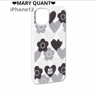 マリークワント(MARY QUANT)の💜✳︎マリークワント・iPhone13ケース・ハートプリント・ソフトクリア・新品(iPhoneケース)