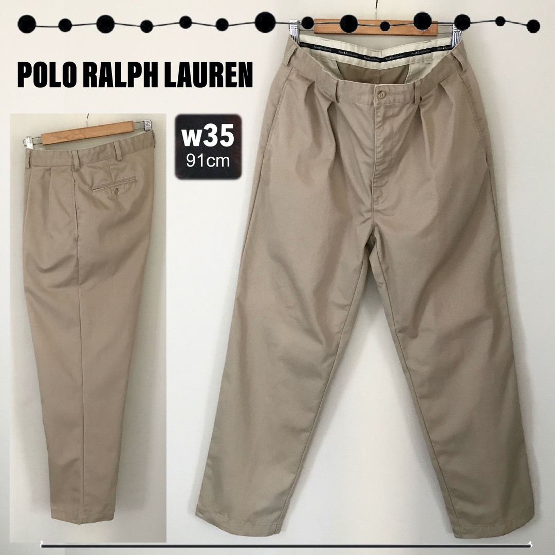 POLO RALPH LAUREN(ポロラルフローレン)のラルフローレン★クラシックチノトラウザー★2インプリーツ★w35(91cm) メンズのパンツ(チノパン)の商品写真