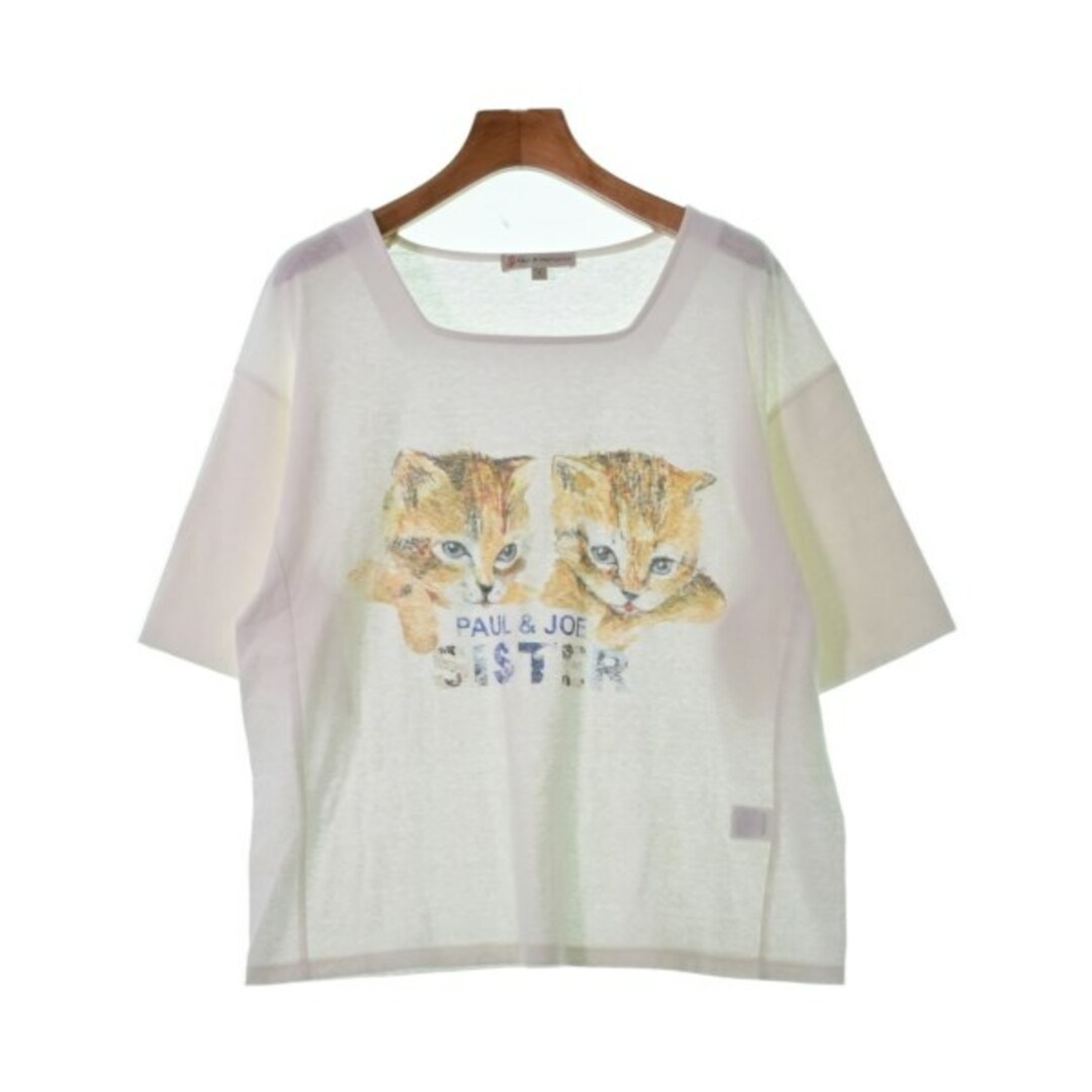 PAUL & JOE SISTER(ポール&ジョーシスター)のPAUL&JOE SISTER Tシャツ・カットソー 1(S位) 白 【古着】【中古】 レディースのトップス(カットソー(半袖/袖なし))の商品写真