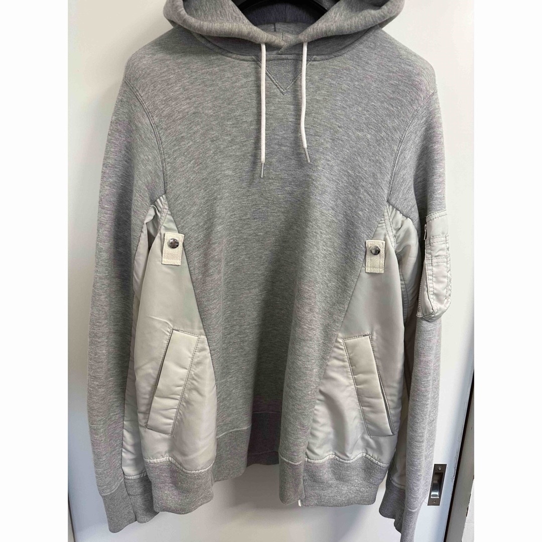 sacai Sponge Sweat x Nylon Twill Hoodie