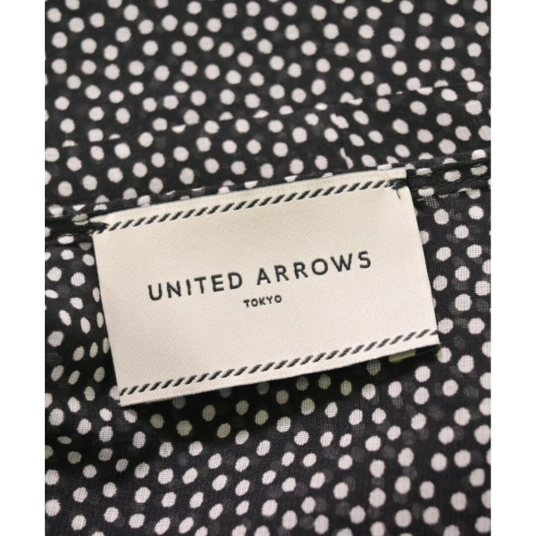 UNITED ARROWS カジュアルシャツ 36(S位) 黒x白(ドット) 【古着】【中古】