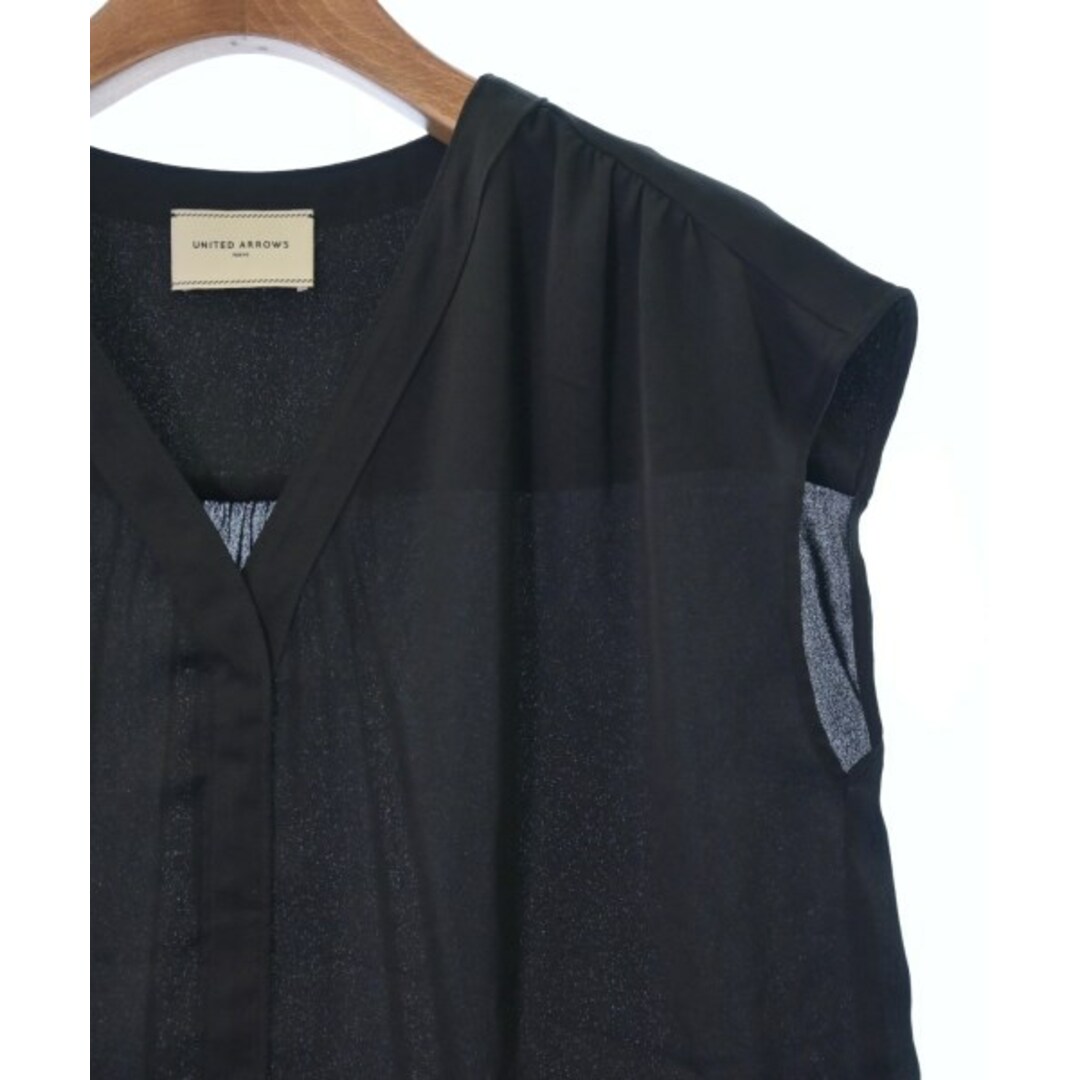 UNITED ARROWS(ユナイテッドアローズ)のUNITED ARROWS ユナイテッドアローズ ブラウス -(M位) 黒 【古着】【中古】 レディースのトップス(シャツ/ブラウス(長袖/七分))の商品写真