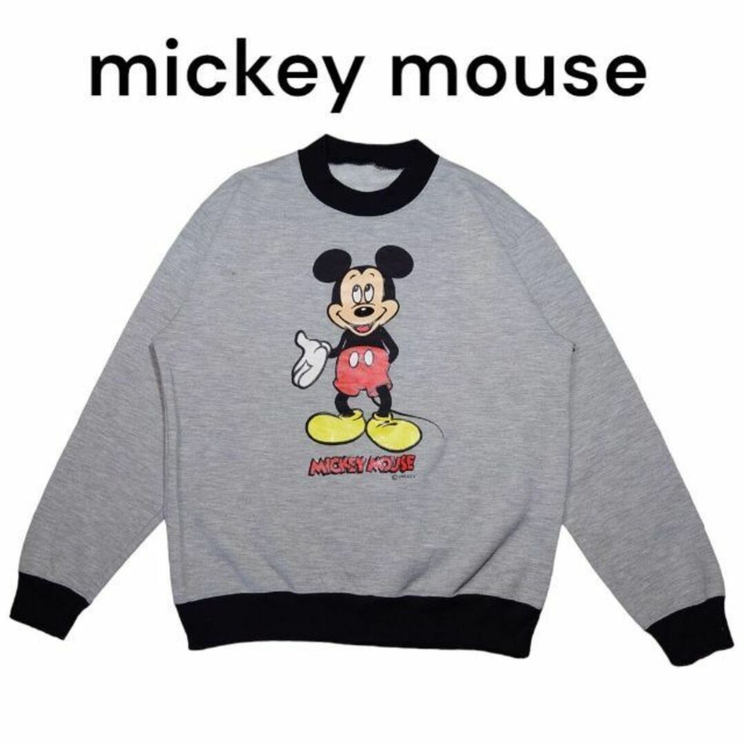 ミッキーマウス - Mickey 両面ビッグプリント リンガースウェット