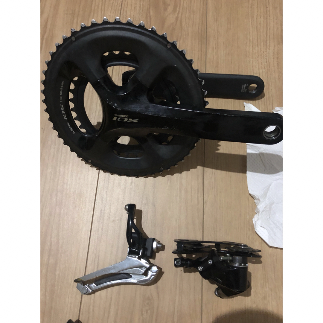 SHIMANO - ロードバイクstiレバー 105 5800 クランク フロント