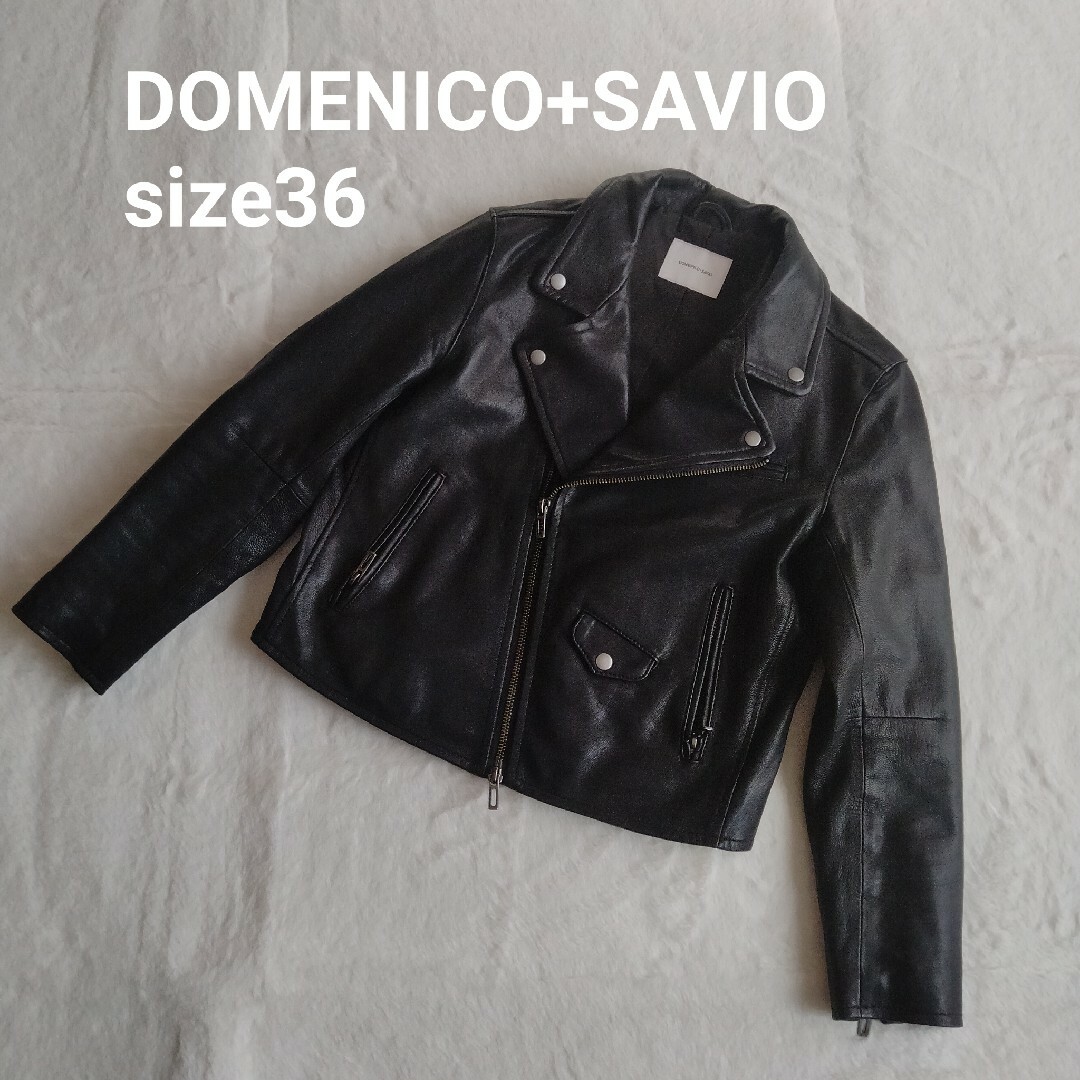 DOMENICO+SAVIO ライダース ジャケット 36 ブラック やぎ革