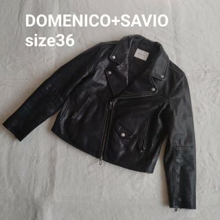 ドメニコアンドサヴィオ(DOMENICO+SAVIO)のDOMENICO+SAVIO ライダース ジャケット 36 ブラック やぎ革(ライダースジャケット)