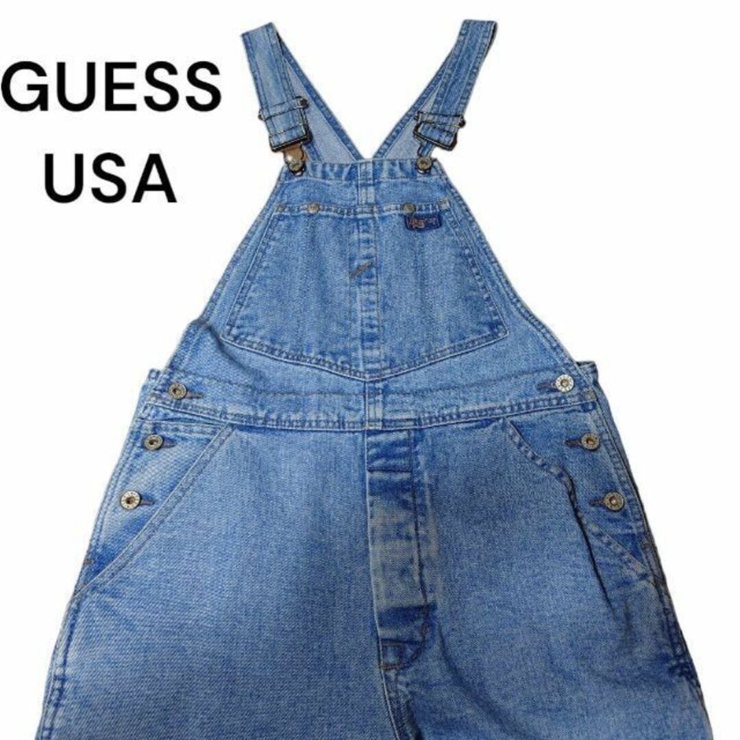 GUESS - 90s GUESS USA デニムオーバーオール 古着 オールインワンの