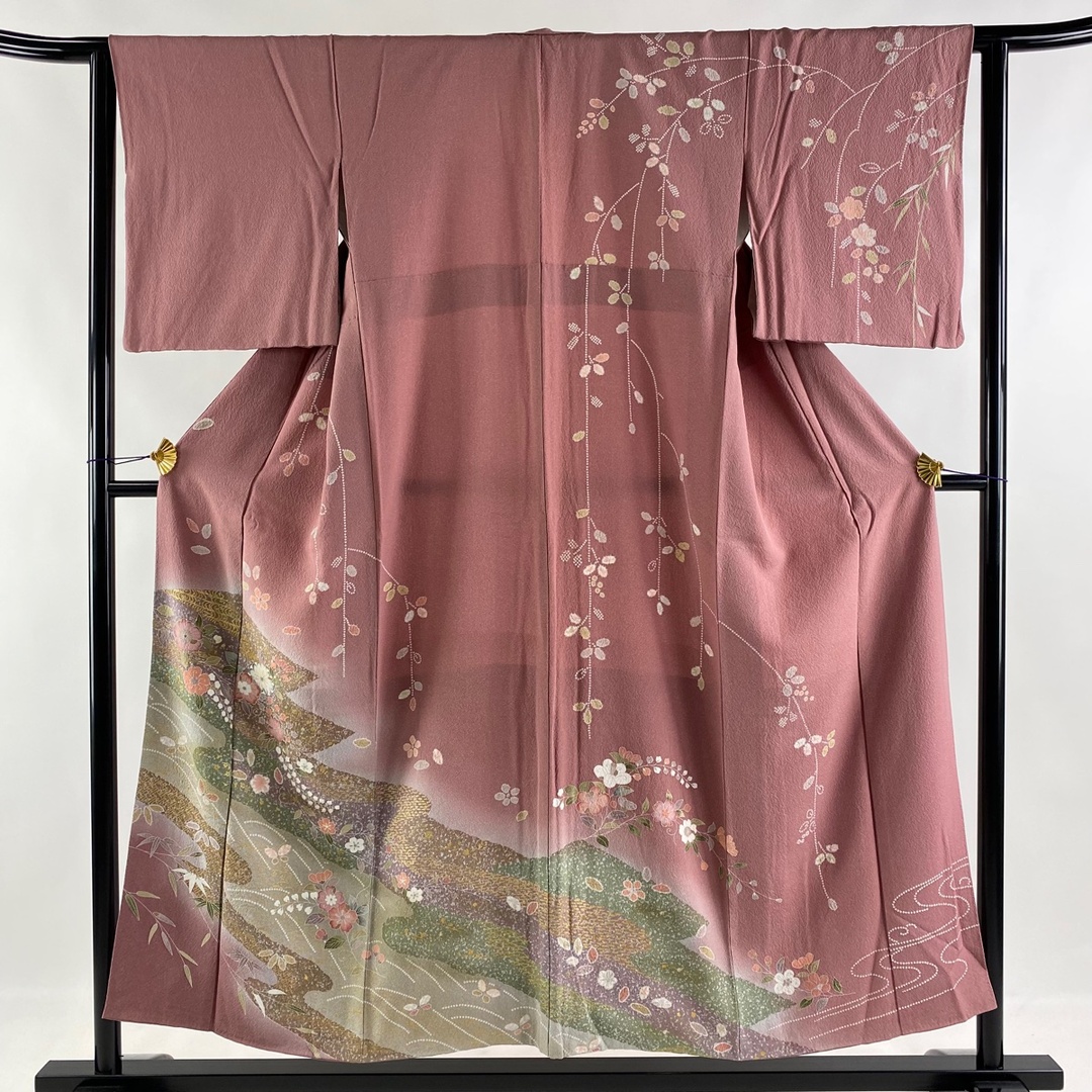 訪問着 身丈151cm 裄丈64cm 正絹 秀品 - 着物 付下げ 秀品 身丈151.5cm 裄丈64.5cm 正絹