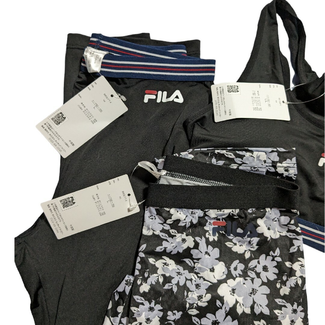 FILA(フィラ)の新品！タグ付き♪FILAスポーツウェア３点セット スポーツ/アウトドアのトレーニング/エクササイズ(トレーニング用品)の商品写真