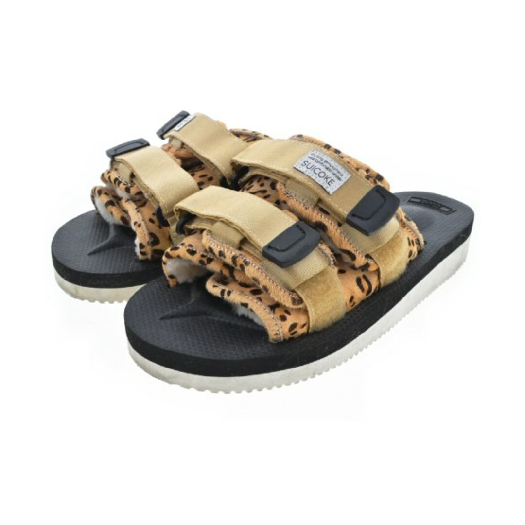 Suicoke サンダル 23cm キャメルxベージュxこげ茶(総柄)